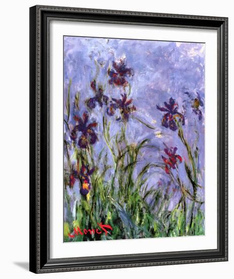 Irises (detail)-Claude Monet-Framed Art Print