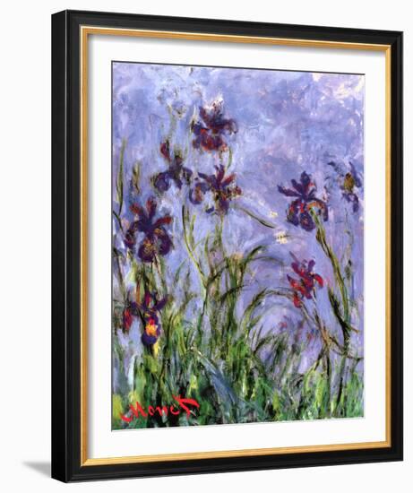 Irises (detail)-Claude Monet-Framed Art Print