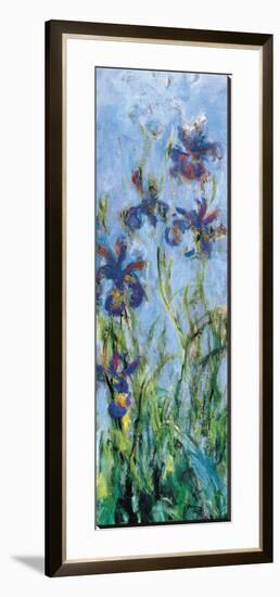 Irises (detail)-Claude Monet-Framed Stretched Canvas