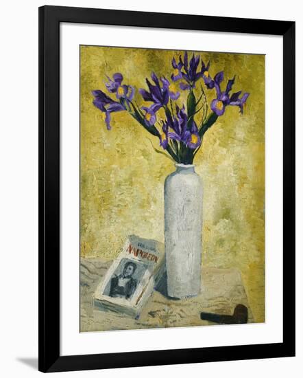 Irises in a Tall Vase, 1928-Christopher Wood-Framed Giclee Print