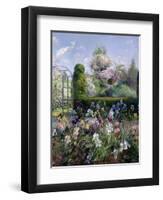 Irises in the Formal Gardens, 1993-Timothy Easton-Framed Giclee Print