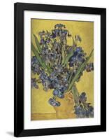 Irises in Vase-Vincent van Gogh-Framed Art Print