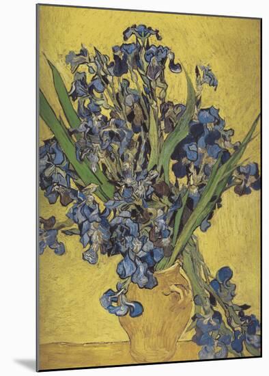 Irises in Vase-Vincent van Gogh-Mounted Art Print