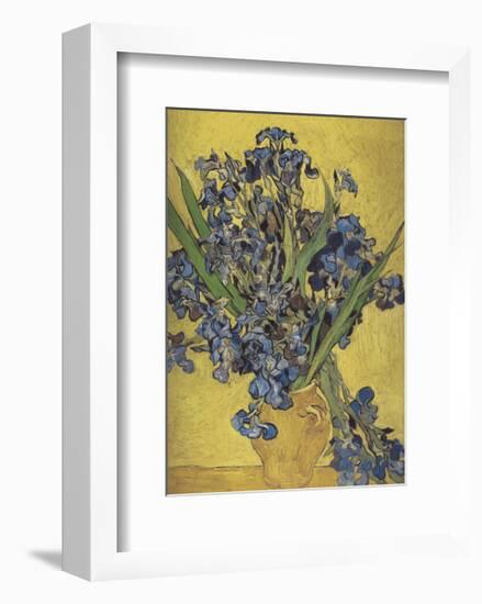 Irises in Vase-Vincent van Gogh-Framed Giclee Print