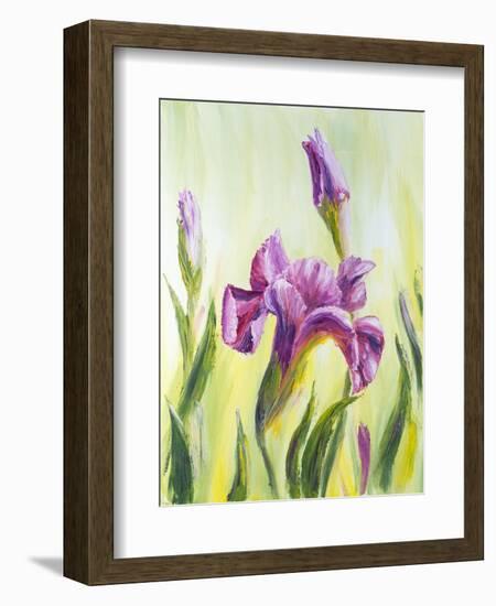 Irises, Oil Painting On Canvas-Valenty-Framed Art Print