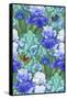 Irises (Pattern)-Maria Rytova-Framed Stretched Canvas