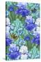 Irises (Pattern)-Maria Rytova-Stretched Canvas