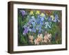 Irises: Pink, Blue and Gold, 1993-Timothy Easton-Framed Giclee Print