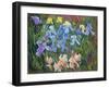 Irises: Pink, Blue and Gold, 1993-Timothy Easton-Framed Giclee Print