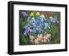 Irises: Pink, Blue and Gold, 1993-Timothy Easton-Framed Giclee Print