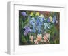 Irises: Pink, Blue and Gold, 1993-Timothy Easton-Framed Giclee Print