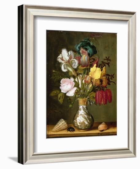 Irises, Roses and Other Flowers in a Porcelain Vase, 1622-Ast-Framed Giclee Print