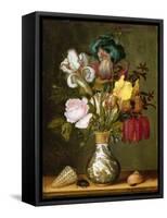 Irises, Roses and Other Flowers in a Porcelain Vase, 1622-Ast-Framed Stretched Canvas