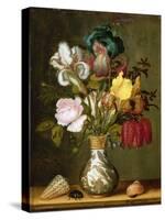 Irises, Roses and Other Flowers in a Porcelain Vase, 1622-Ast-Stretched Canvas