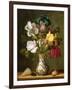 Irises, Roses and Other Flowers in a Porcelain Vase, 1622-Ast-Framed Premium Giclee Print