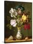 Irises, Roses and Other Flowers in a Porcelain Vase, 1622-Ast-Stretched Canvas