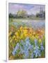 Irises, Willow and Fir Tree, 1993-Timothy Easton-Framed Premium Giclee Print