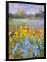 Irises, Willow and Fir Tree, 1993-Timothy Easton-Framed Premium Giclee Print