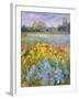 Irises, Willow and Fir Tree, 1993-Timothy Easton-Framed Giclee Print