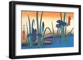 Irises-Utagawa Hiroshige-Framed Art Print