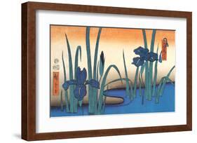 Irises-Utagawa Hiroshige-Framed Art Print