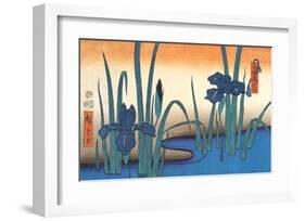 Irises-Utagawa Hiroshige-Framed Art Print