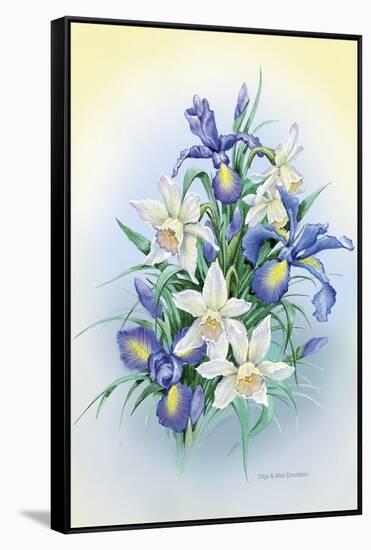Irises-Olga And Alexey Drozdov-Framed Stretched Canvas