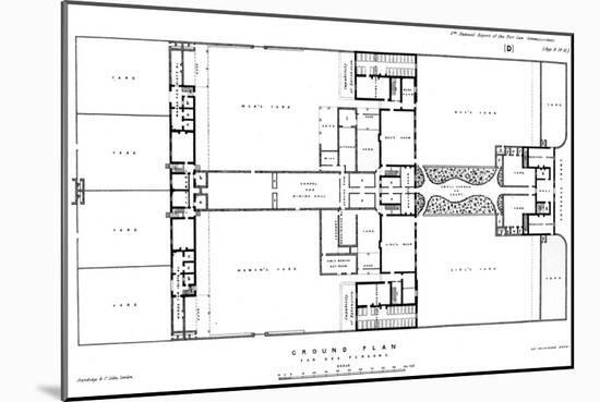 Irish 800-Pauper Workhouse, Ground Plan-Peter Higginbotham-Mounted Art Print