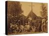 Irish-American Civil War Soldiers Attend Mass in Camp, 1861-null-Stretched Canvas