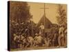 Irish-American Civil War Soldiers Attend Mass in Camp, 1861-null-Stretched Canvas