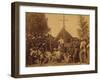 Irish-American Civil War Soldiers Attend Mass in Camp, 1861-null-Framed Photo