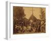 Irish-American Civil War Soldiers Attend Mass in Camp, 1861-null-Framed Photo