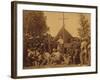 Irish-American Civil War Soldiers Attend Mass in Camp, 1861-null-Framed Photo