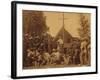 Irish-American Civil War Soldiers Attend Mass in Camp, 1861-null-Framed Photo