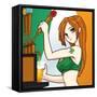 Irish Barmaid-Harry Briggs-Framed Stretched Canvas