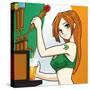 Irish Barmaid-Harry Briggs-Stretched Canvas