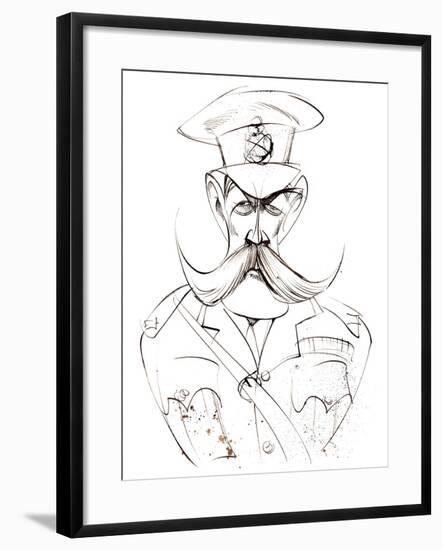 Irish-born, British Field Marshall, First Earl Kitchener, caricature in army uniform-Neale Osborne-Framed Giclee Print