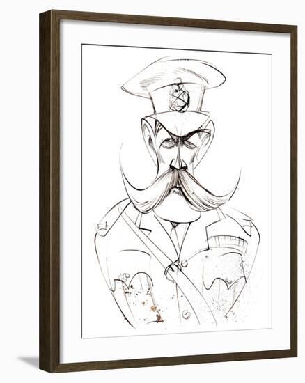 Irish-born, British Field Marshall, First Earl Kitchener, caricature in army uniform-Neale Osborne-Framed Giclee Print