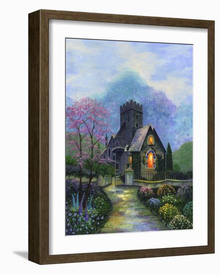 Irish Church and Garden-Bonnie B. Cook-Framed Giclee Print