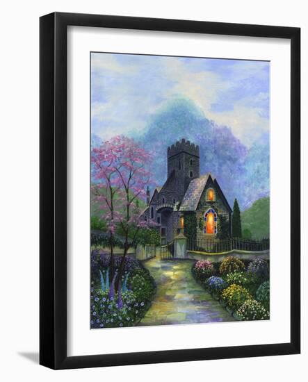 Irish Church and Garden-Bonnie B. Cook-Framed Giclee Print