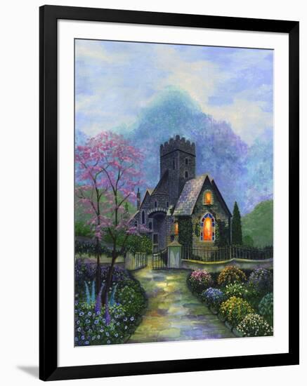 Irish Church and Garden-Bonnie B. Cook-Framed Giclee Print