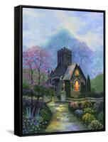 Irish Church and Garden-Bonnie B. Cook-Framed Stretched Canvas