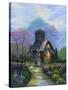 Irish Church and Garden-Bonnie B. Cook-Stretched Canvas