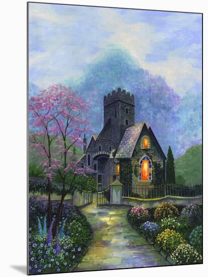 Irish Church and Garden-Bonnie B. Cook-Mounted Giclee Print