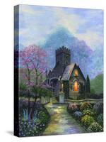 Irish Church and Garden-Bonnie B. Cook-Stretched Canvas