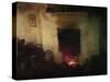 Irish Cottage Series - Fireplace-Mark Gordon-Stretched Canvas