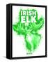 Irish Elk Spray Paint Green-Anthony Salinas-Framed Stretched Canvas
