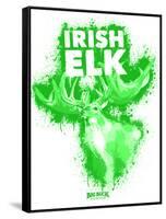 Irish Elk Spray Paint Green-Anthony Salinas-Framed Stretched Canvas