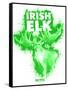 Irish Elk Spray Paint Green-Anthony Salinas-Framed Stretched Canvas