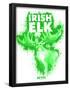 Irish Elk Spray Paint Green-Anthony Salinas-Framed Poster